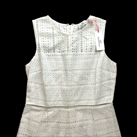 Vineyard Vines White Eyelet Fit & Flare Dress - Picture 5 of 8